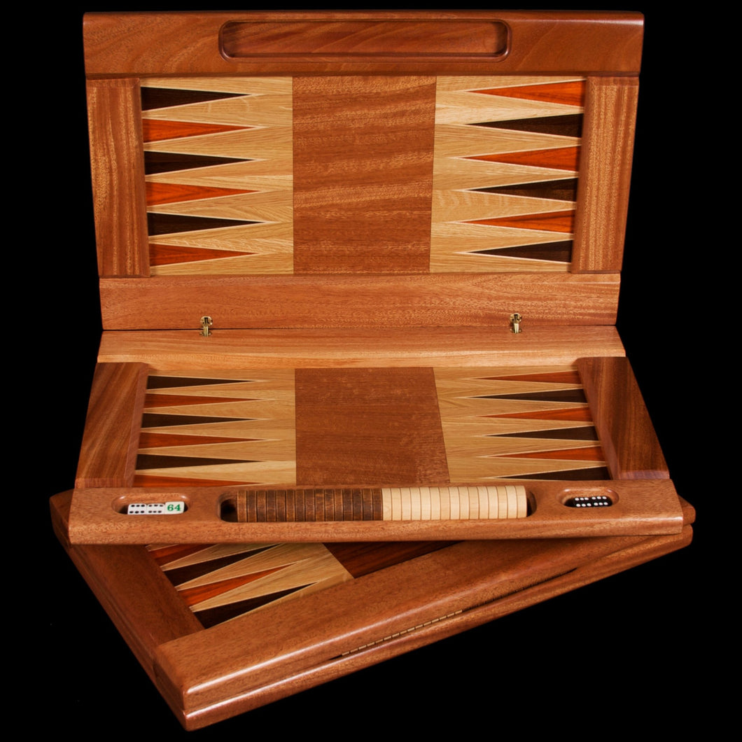 Solid Exotic Hardwood Backgammon Board - Hardwood Creations